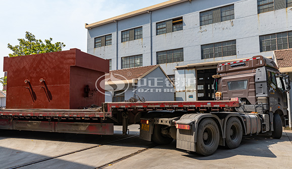 泉發(fā)染整15噸SZL系列生物質(zhì)鏈條爐排蒸汽鍋爐項目